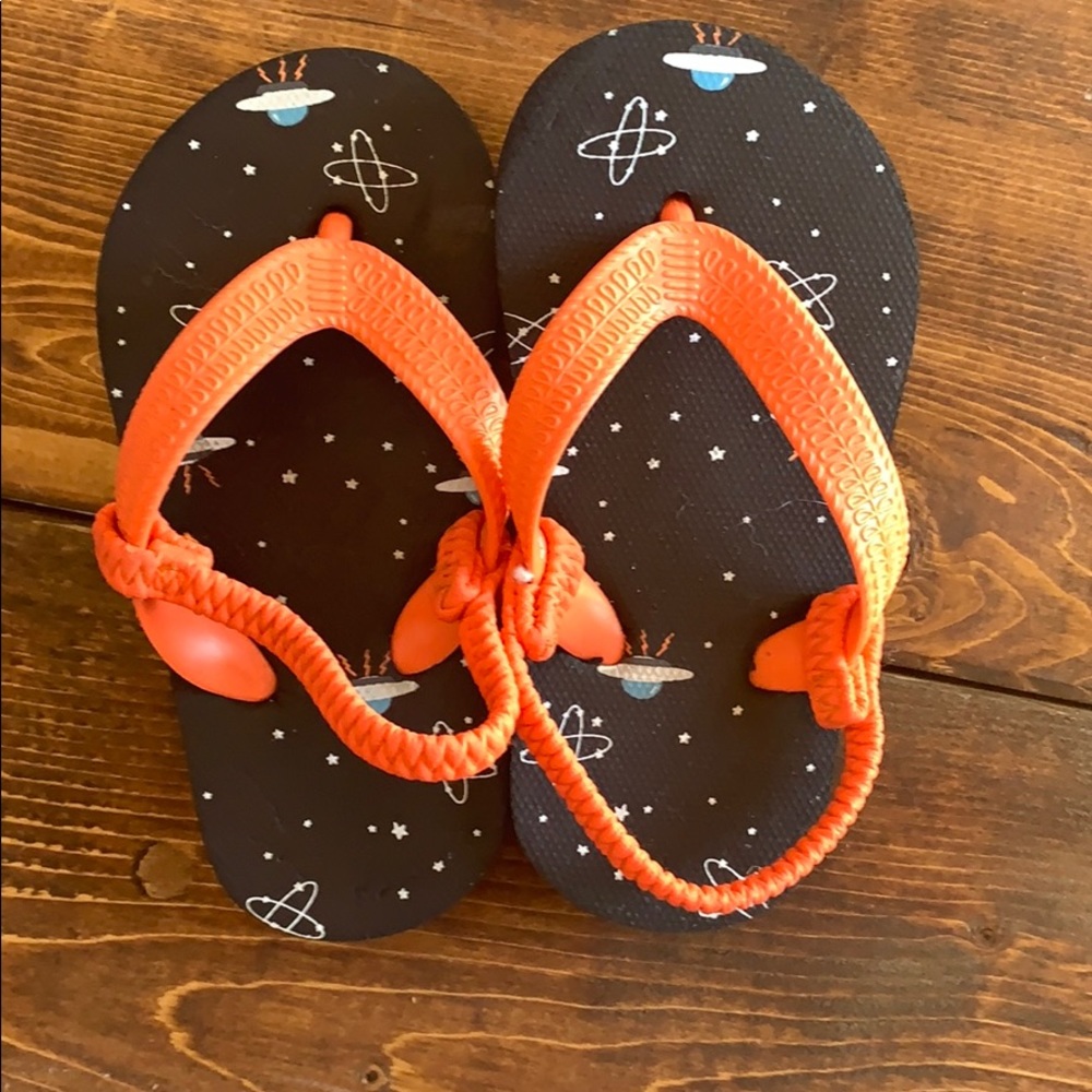 Toddler space flip flops